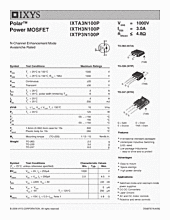 DataSheet IXTA3N100P pdf